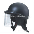 Black Anti riot Helmet with Mask/helmet with anti fog visor